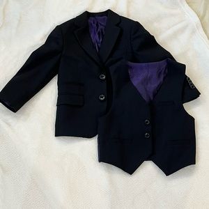 little boys slim tailored suit and vest